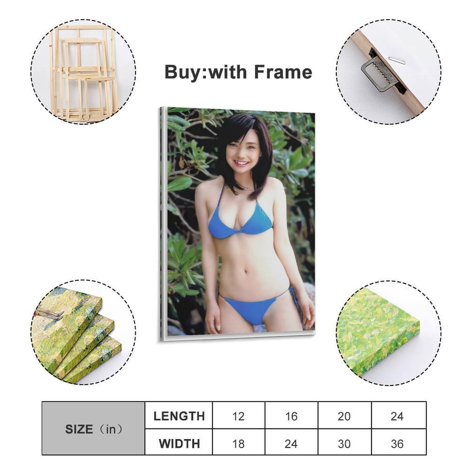 Amazon.co.jp: 倉科カナ 写真撮影2 キャンバスアートポスター 水着写真